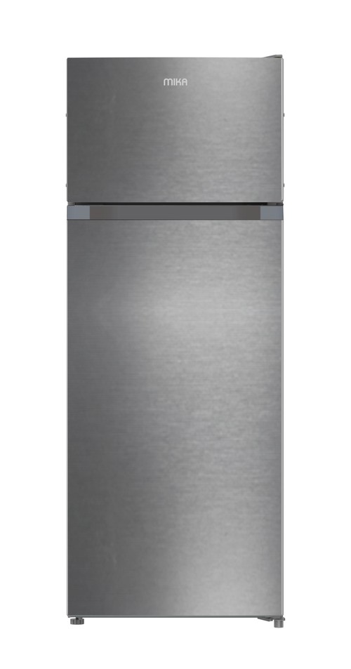 MIKA Fridge, 2 Door Top Mount Freezer Defrost, 211L, Inox Line